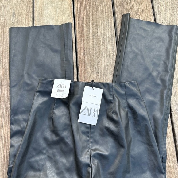 Zara High Waisted Faux Leather Pants - Picture 4 of 4